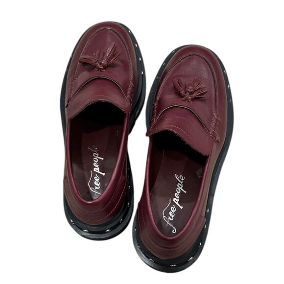 Free People Teagan Tassel Loafer In Wild Mulberry - Picture 3 of 11